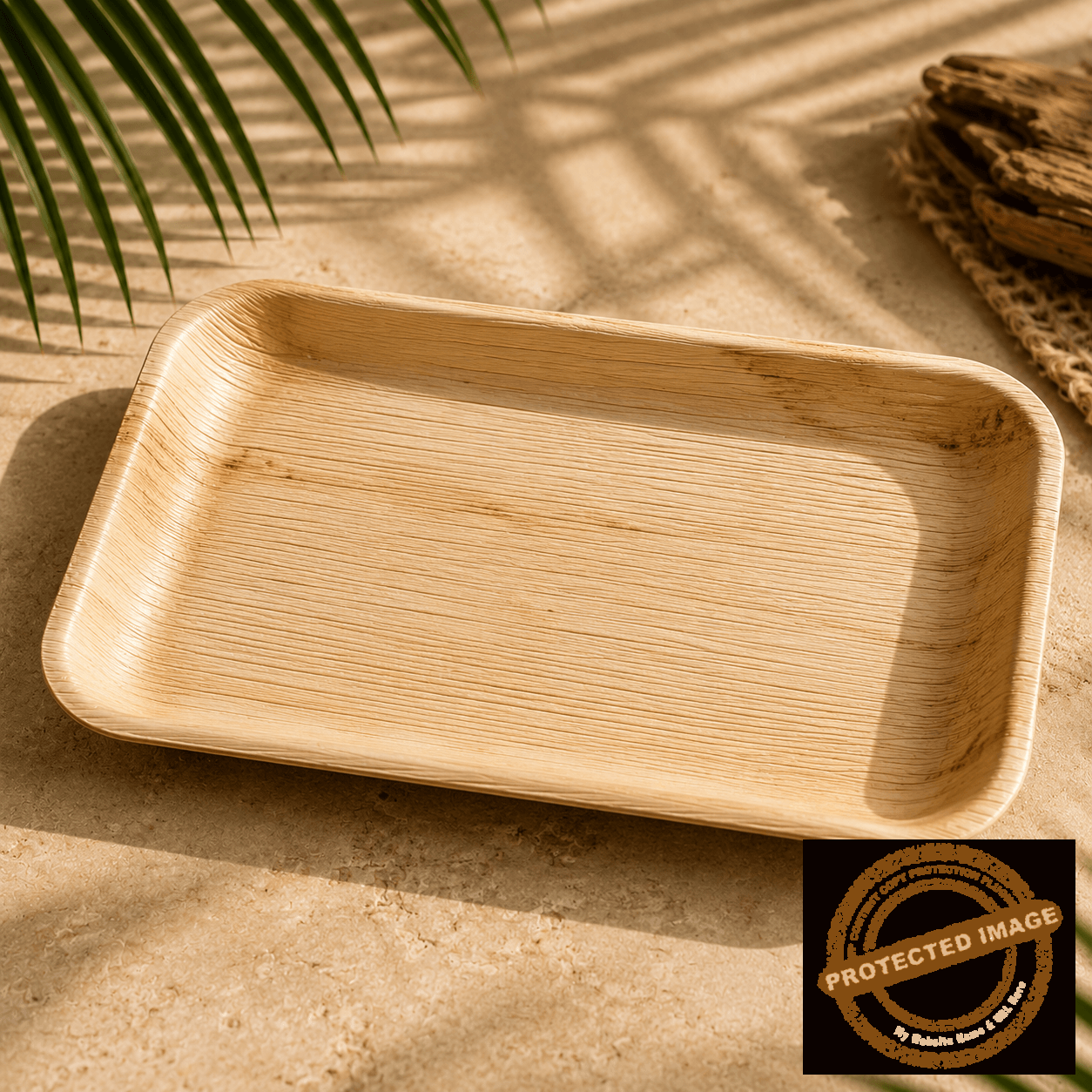 Areca Rectangular Plates