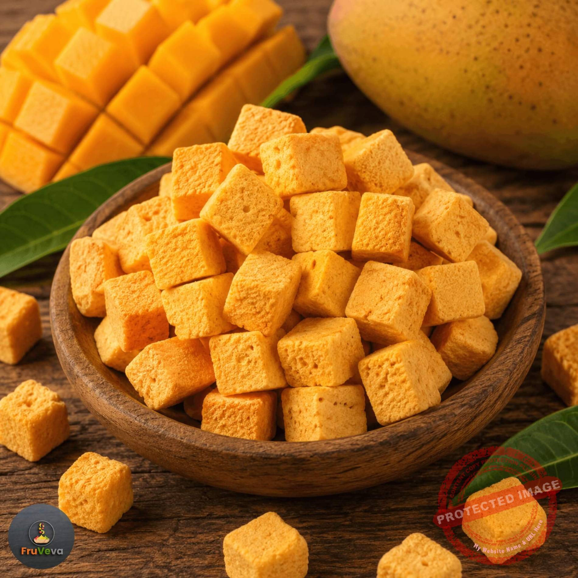 Freeze Dried Mango Cubes 1