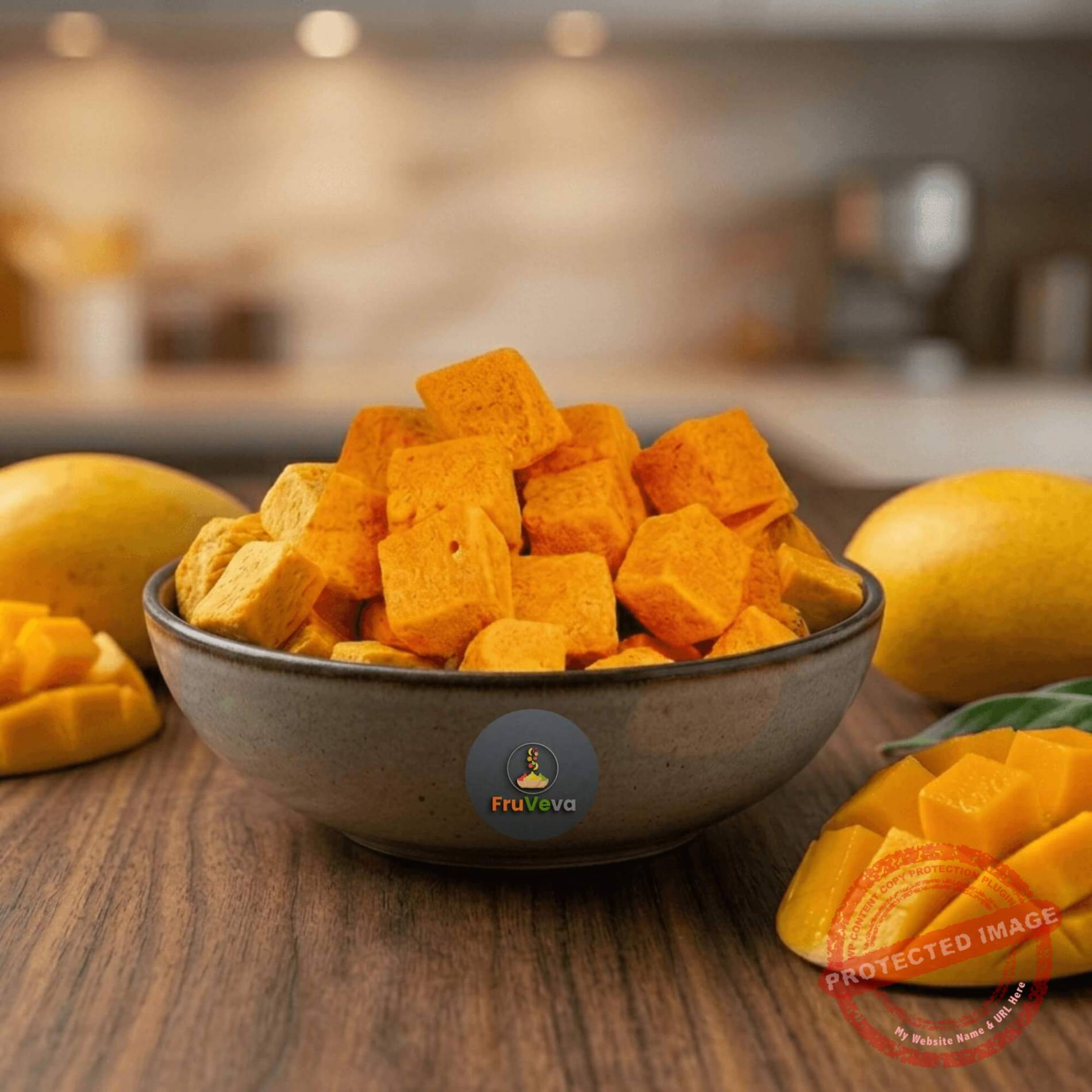 Freeze Dried Mango Cubes 2